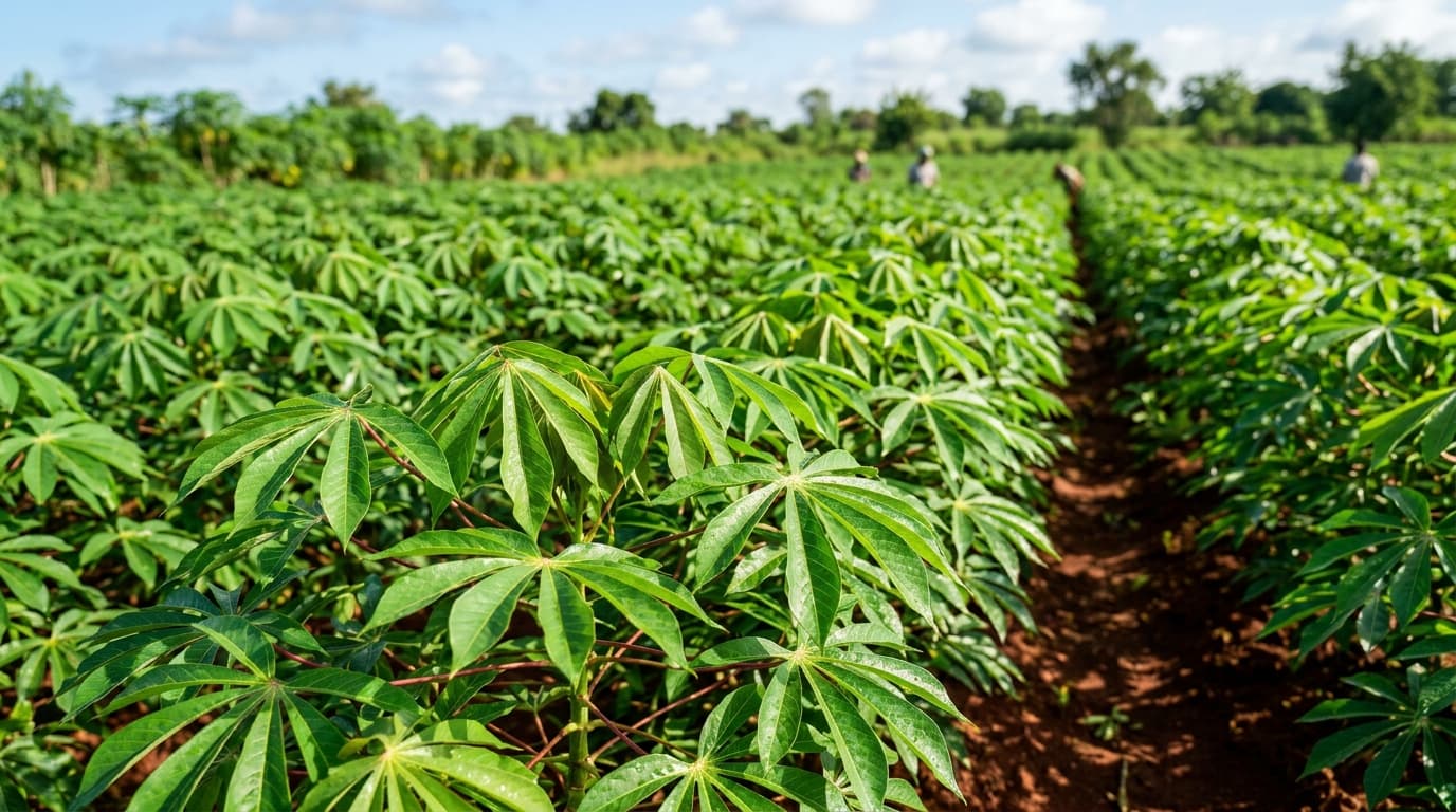 Healthy Cassava Plantation Canopy
